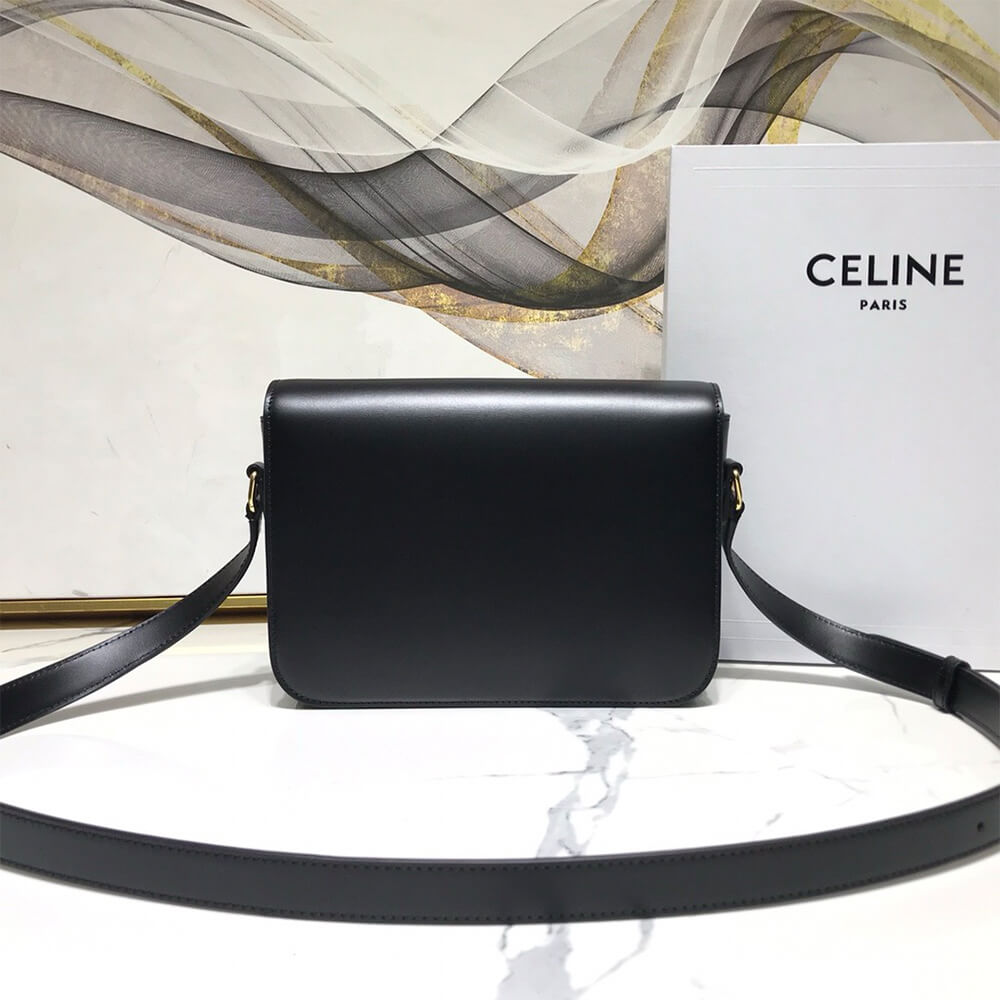CELINE CLASSIQUE TRIOMPHE BAG IN SHINY CALFSKIN(HIGH-END GRADE)