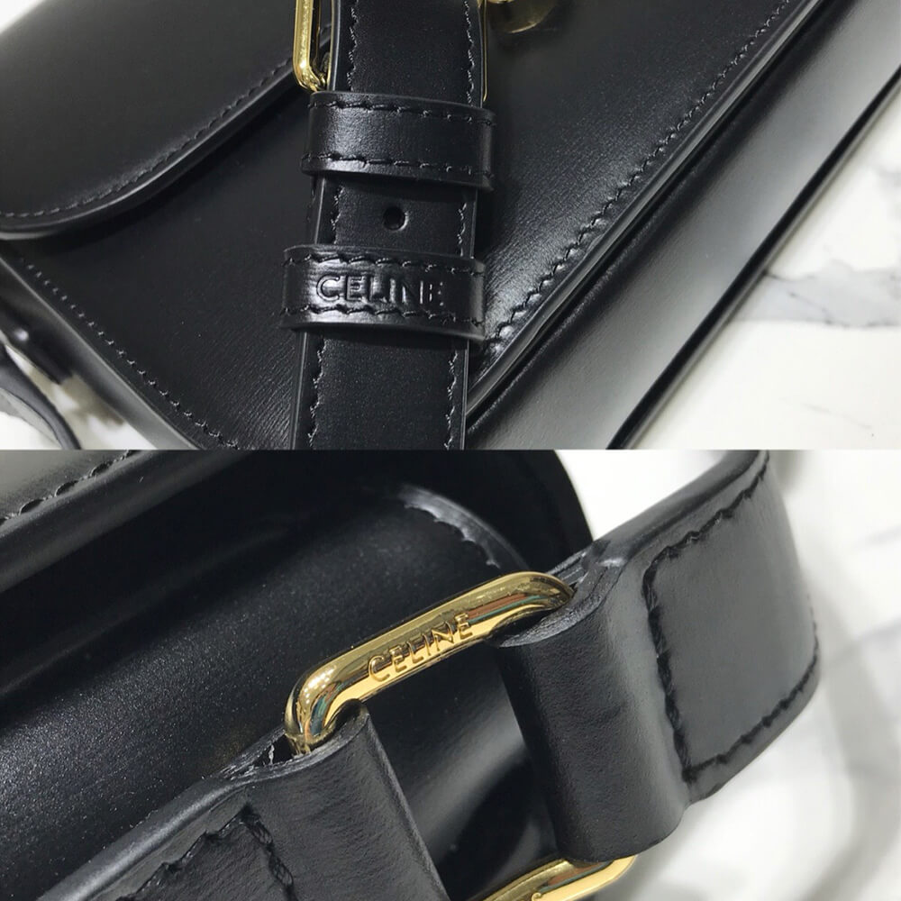 CELINE CLASSIQUE TRIOMPHE BAG IN SHINY CALFSKIN(HIGH-END GRADE)