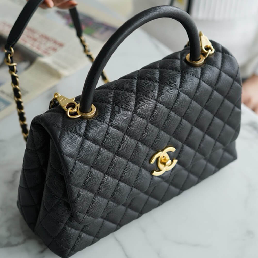 CHANEL LARGE FLAP BAG WITH TOP HANDLE(high-end grade)