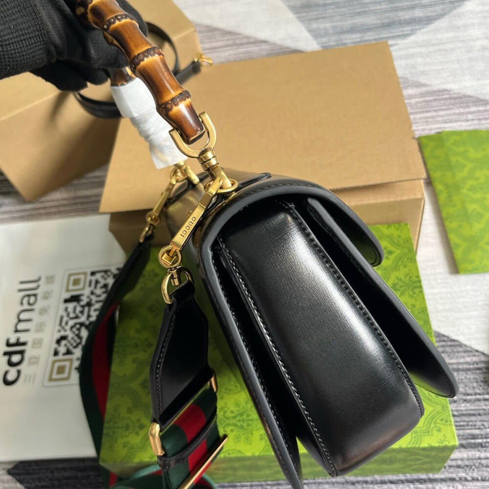 16855-3 GUCCI BAMBOO 1947 MEDIUM TOP HANDLE BAG