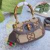 GUCCI BAMBOO 1947 JUMBO GG SMALL TOP HANDLE BAG