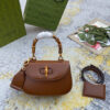 GUCCI BAMBOO 1947 JUMBO GG SMALL TOP HANDLE BAG