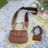 GUCCI BAMBOO 1947 JUMBO GG SMALL TOP HANDLE BAG