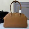Prada Large leather tote bag with zipper closure(high-end grade)