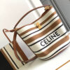 Celine BUCKET 16 BAG IN STRIPED TEXTILE WITH CELINE JACQUARD(high-end grade)