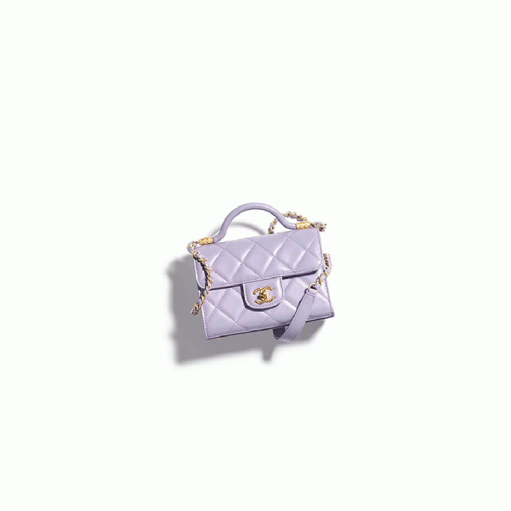 MINI FLAP BAG WITH TOP HANDLE