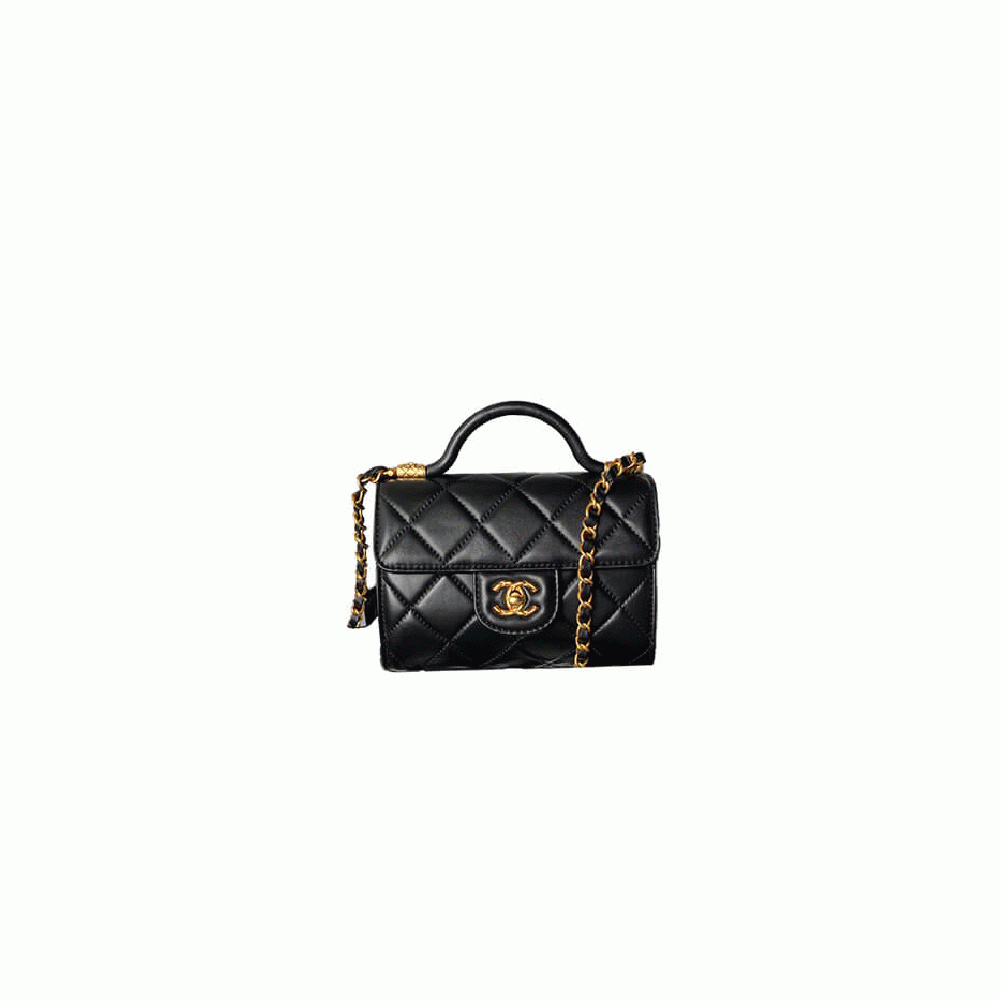 MINI FLAP BAG WITH TOP HANDLE