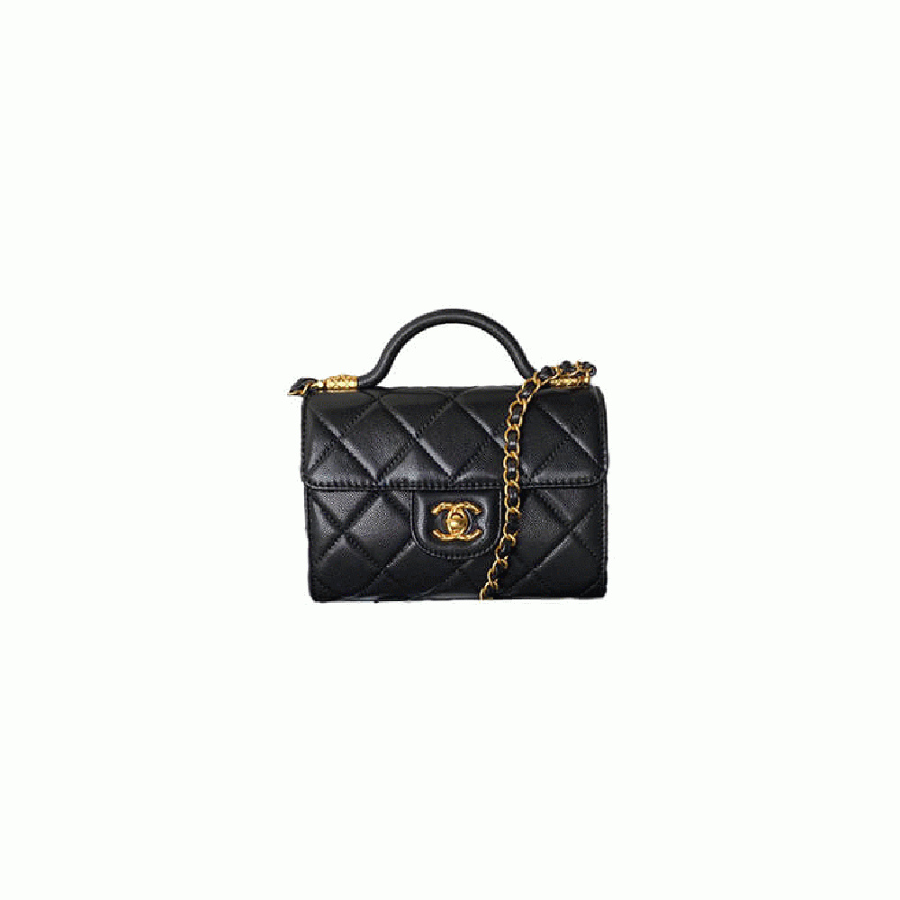 MINI FLAP BAG WITH TOP HANDLE