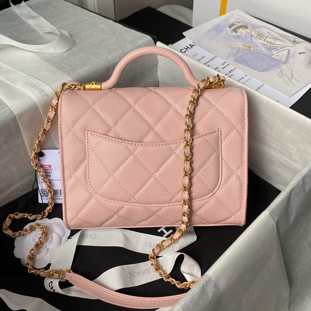 Small FLAP BAG WITH TOP HANDLE