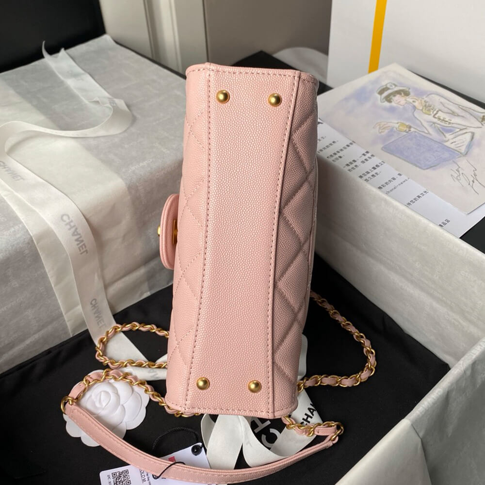 Small FLAP BAG WITH TOP HANDLE
