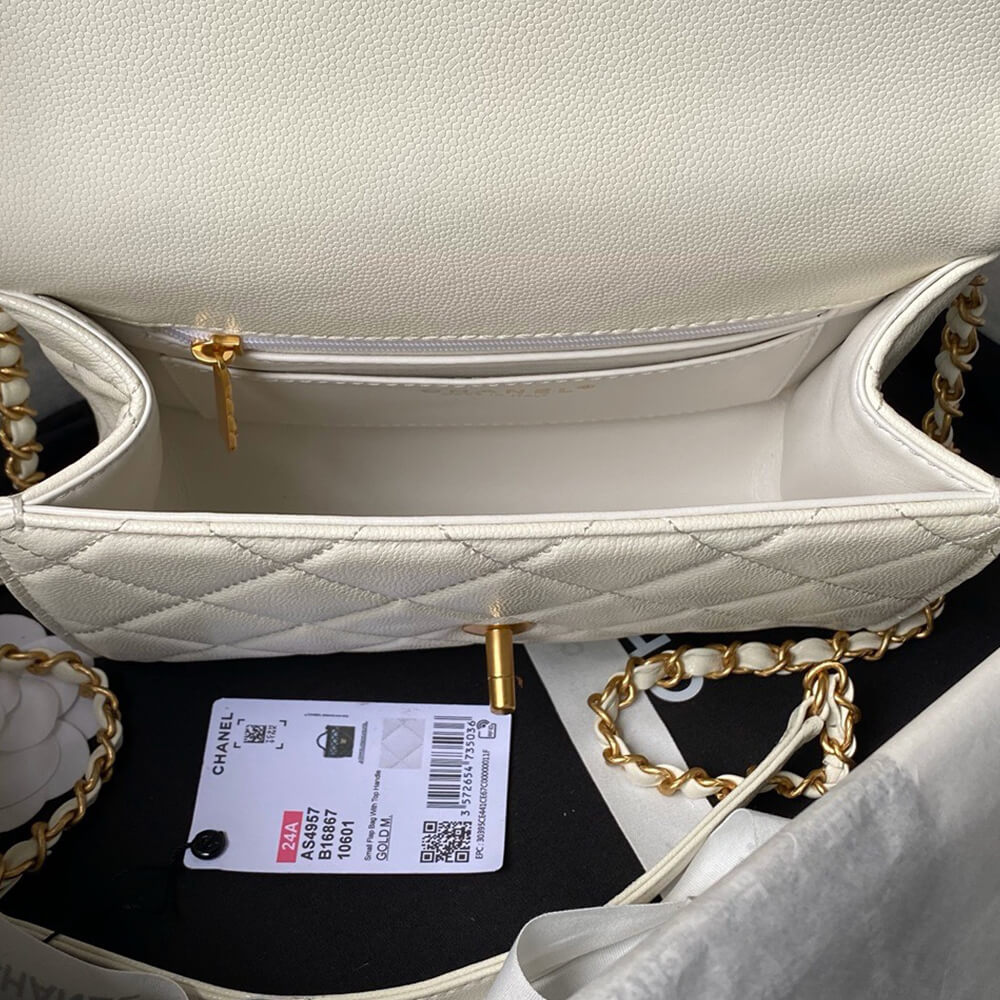 Small FLAP BAG WITH TOP HANDLE