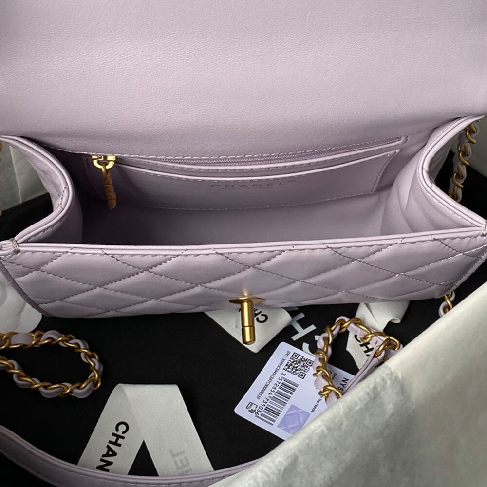 Small FLAP BAG WITH TOP HANDLE