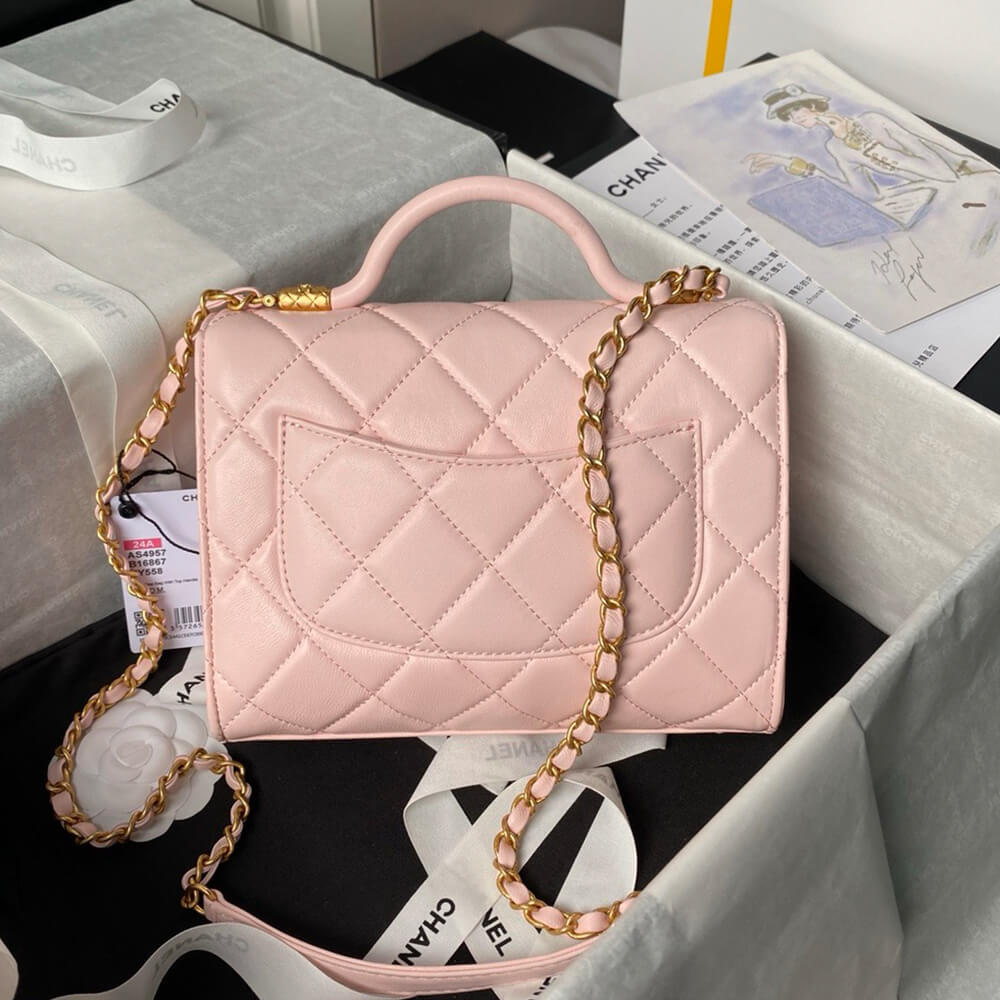 Small FLAP BAG WITH TOP HANDLE