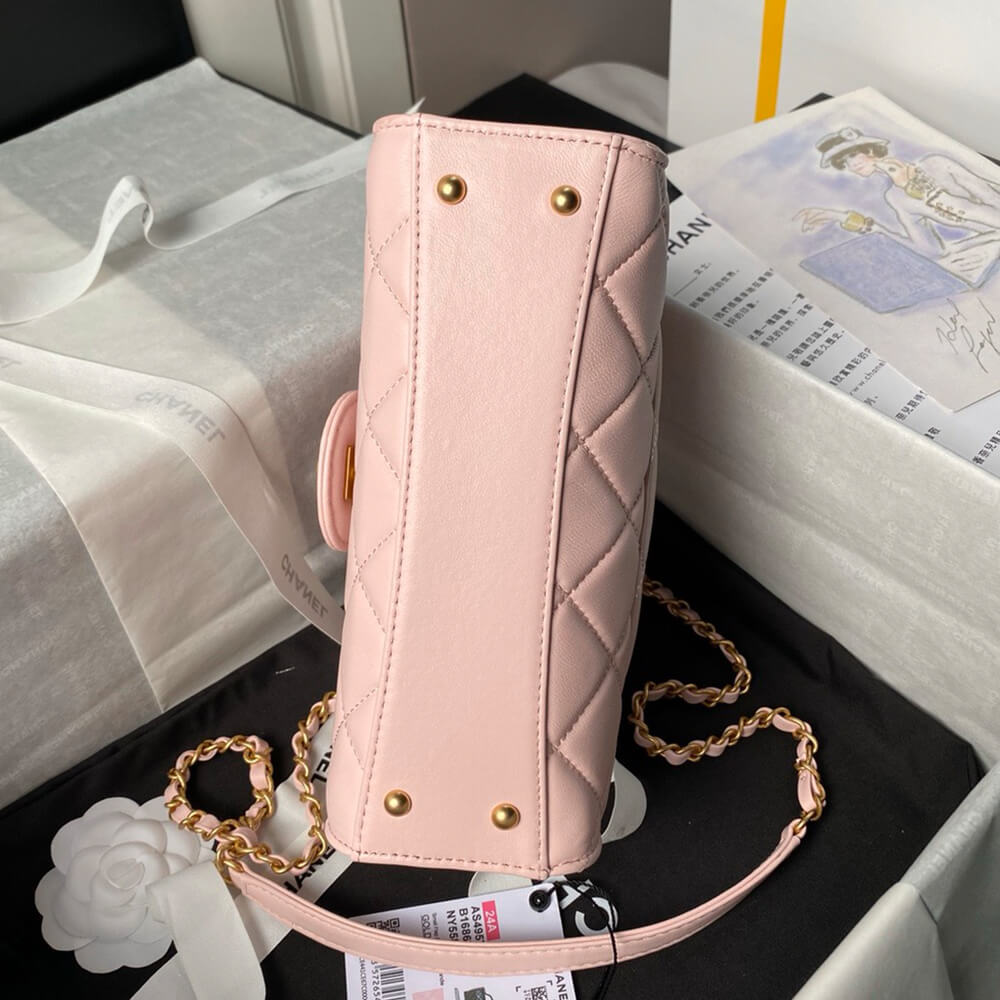 Small FLAP BAG WITH TOP HANDLE
