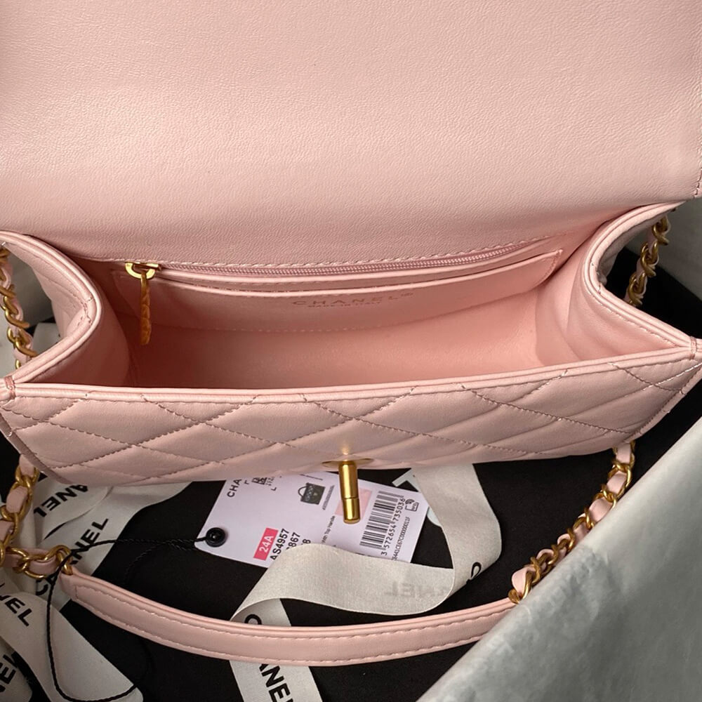 Small FLAP BAG WITH TOP HANDLE