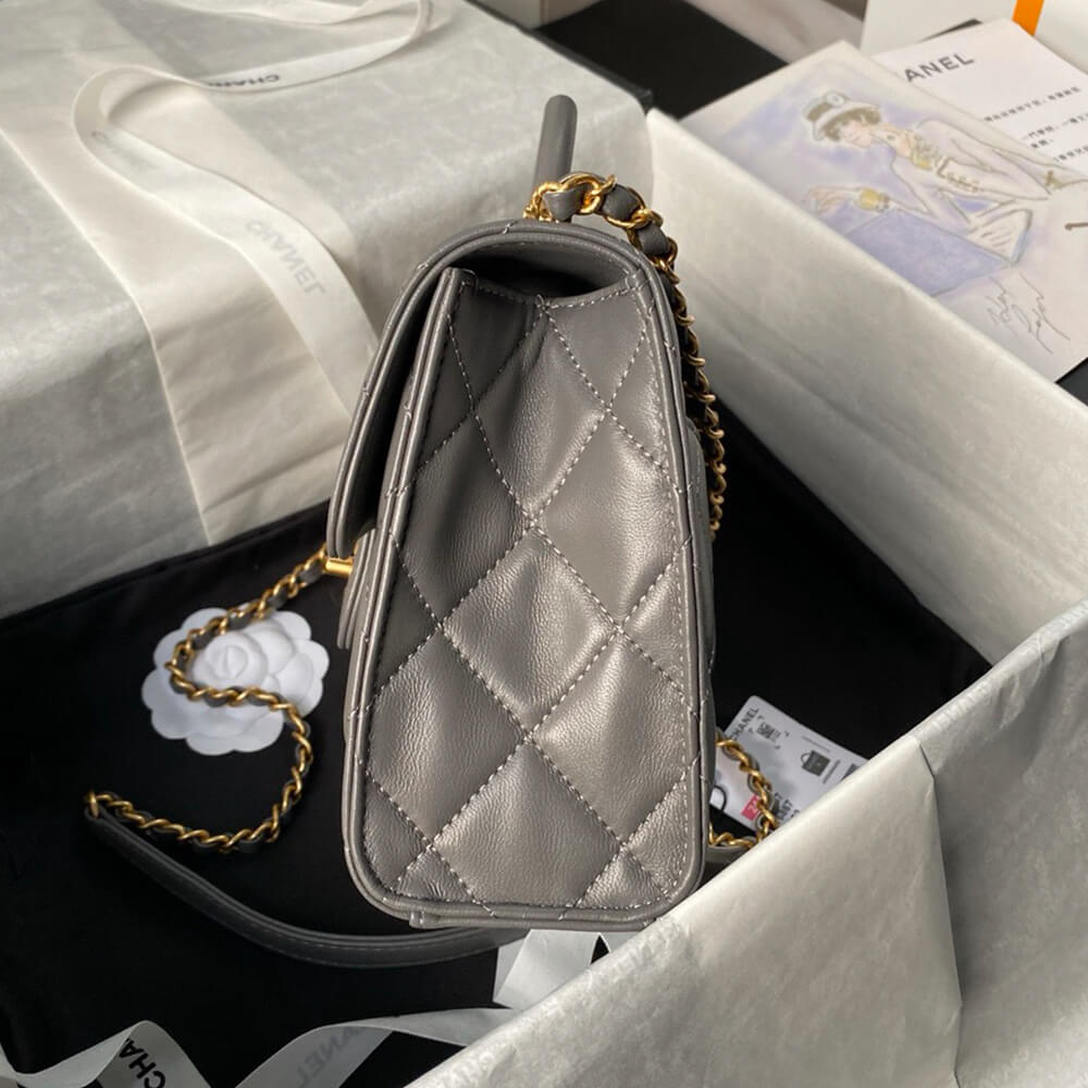 Small FLAP BAG WITH TOP HANDLE