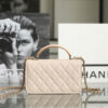 CHANEL MINI FLAP WITH TOP HANDLE(HIGH-END GRADE)