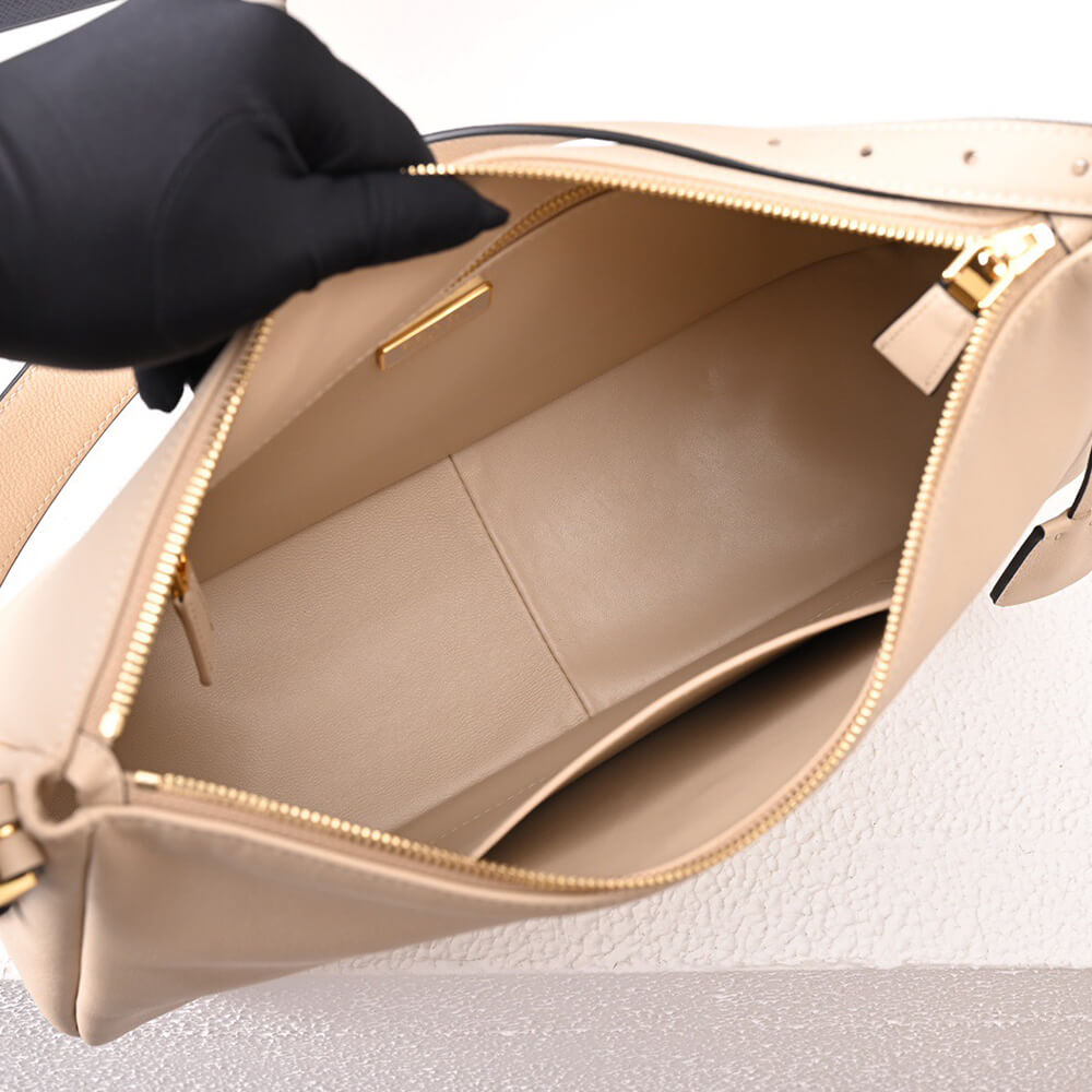 Prada Aimee large leather shoulder bag