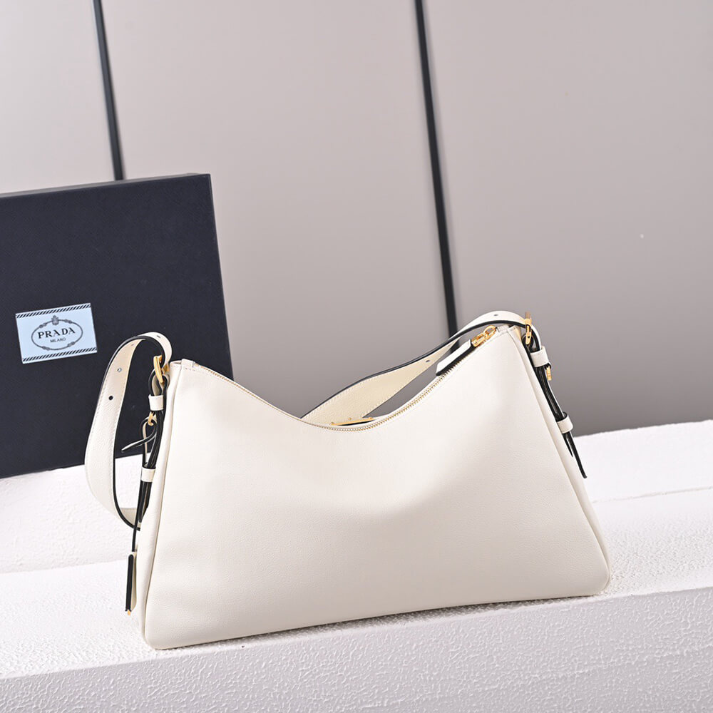 Prada Aimee large leather shoulder bag