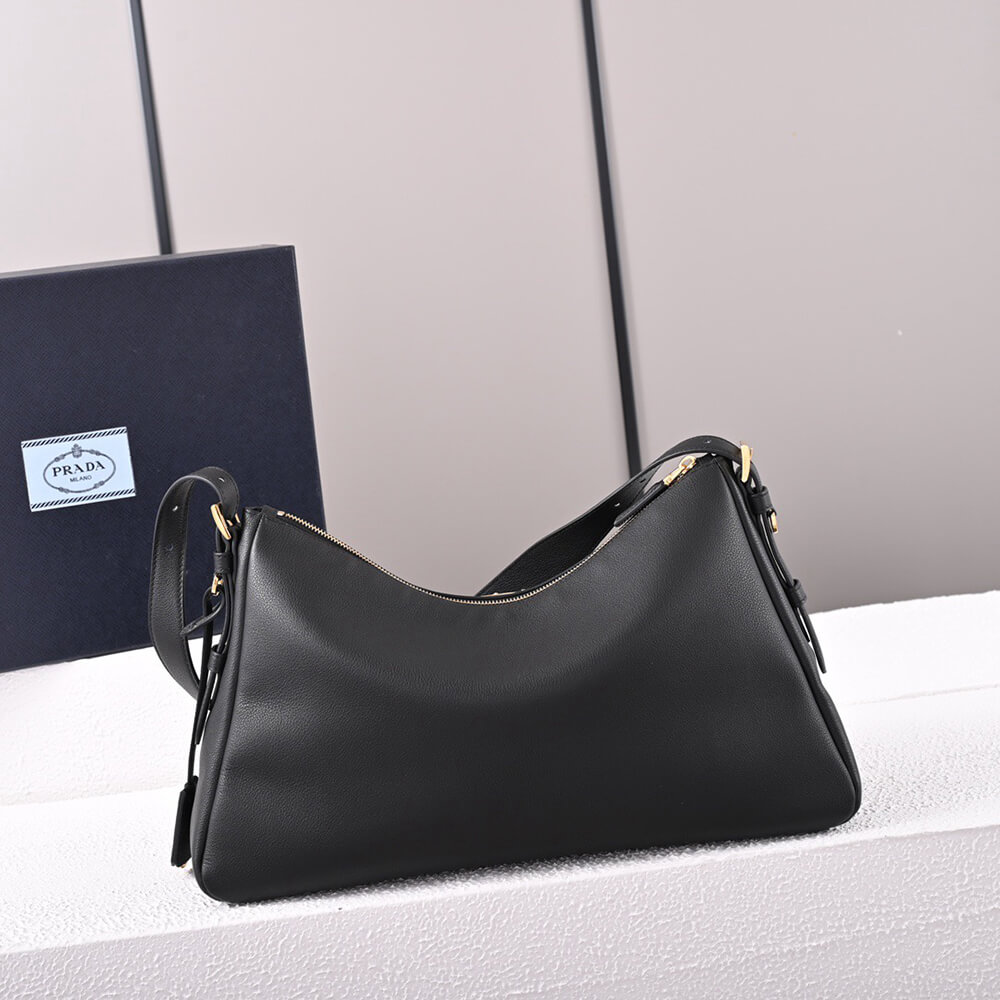 Prada Aimee large leather shoulder bag