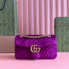 GG Velvet Small Marmont shoulder bag