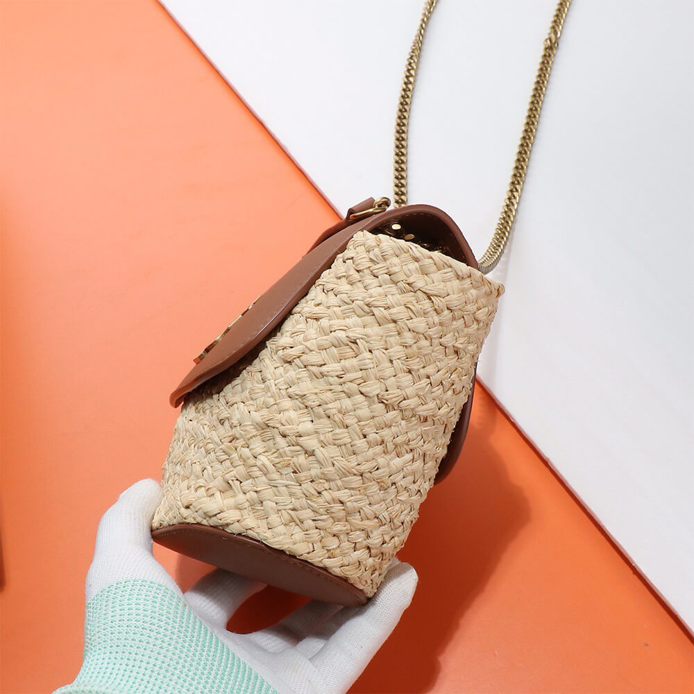 YSL mini Manon in raffia(HIGH-END GRADE)