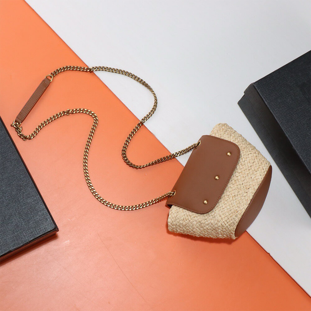 YSL mini Manon in raffia(HIGH-END GRADE)