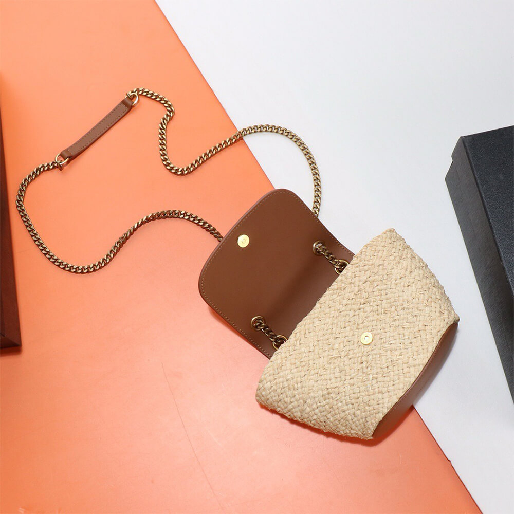 YSL mini Manon in raffia(HIGH-END GRADE)