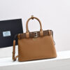 Prada Buckle small leather handbag with belt(high-end grade)