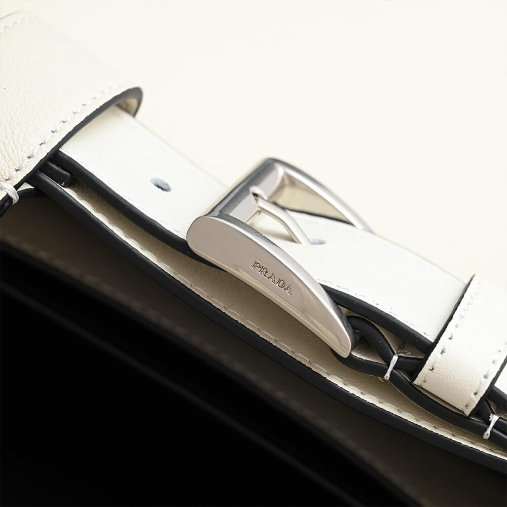 Prada Buckle small leather handbag with belt(high-end grade)