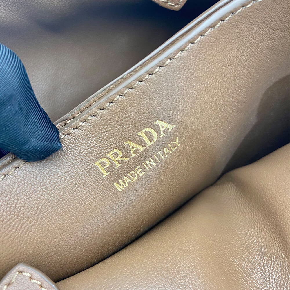 Prada Buckle small suede handbag with belt(high-end grade)