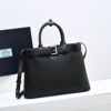 Prada Buckle medium leather handbag with double belt(high-end grade)