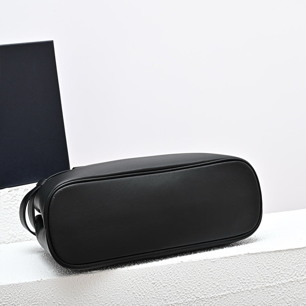 Prada Buckle medium leather handbag with double belt(high-end grade)