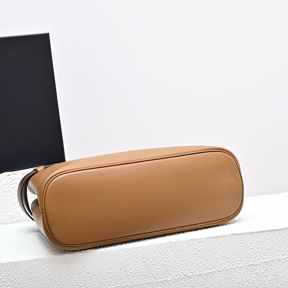 Prada Buckle medium leather handbag with double belt(high-end grade)