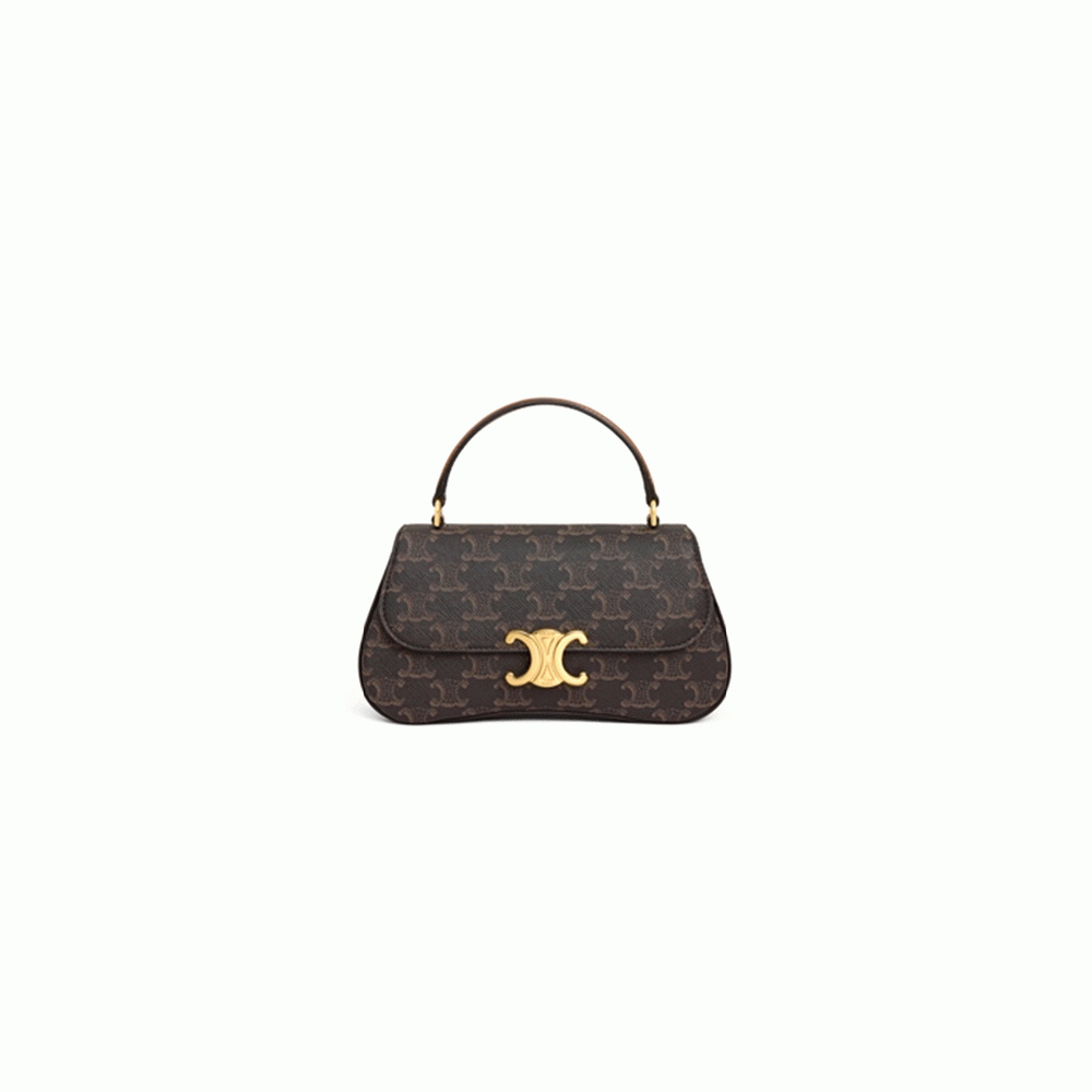 TEEN CELINE LOLA in Triomphe Canvas and Calfskin(HIGH-END GRADE)