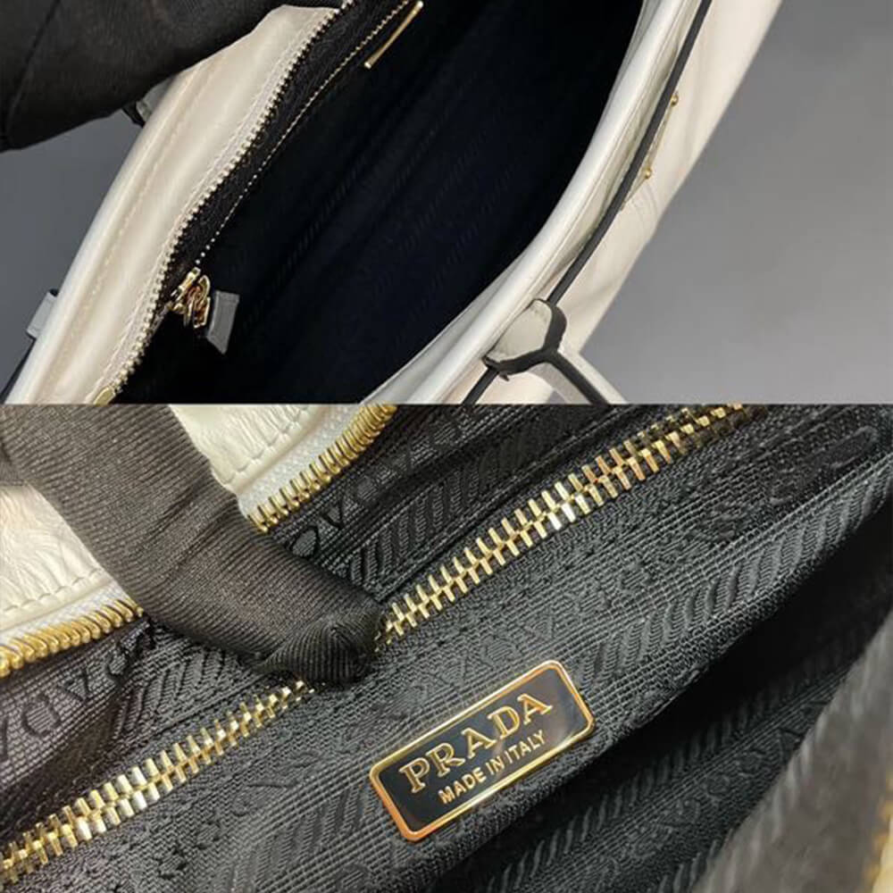 Prada Medium leather handbag(high-end grade)