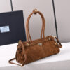 Prada Medium suede handbag(high-end grade)