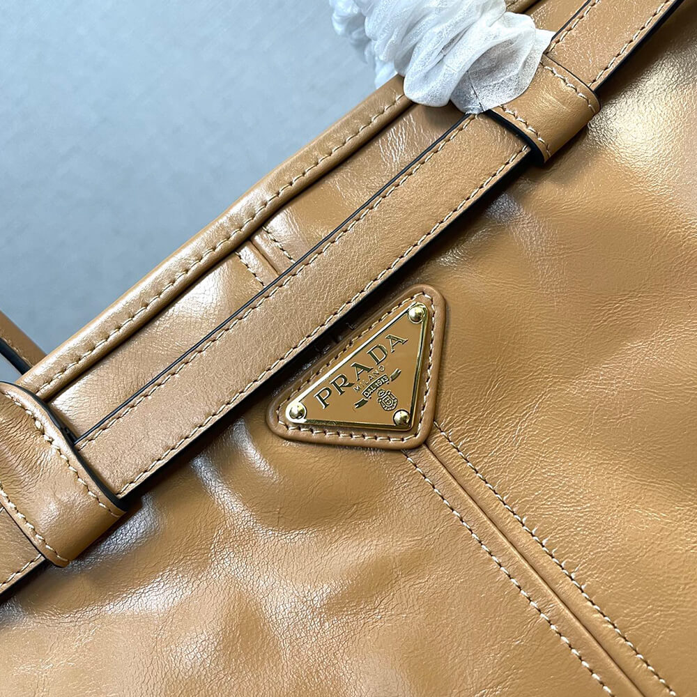 Prada Large leather handbag(high-end grade)