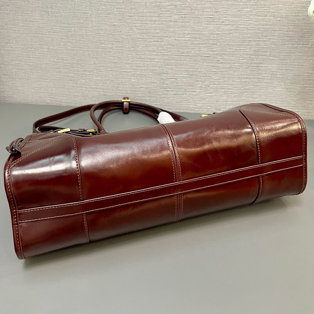 Prada Large leather handbag(high-end grade)