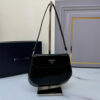 Small Prada Cleo brushed leather shoulder bag with flap