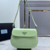 17890-2 Small Prada Cleo brushed leather shoulder bag with flap