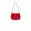 Small Prada Cleo brushed leather shoulder bag with flap