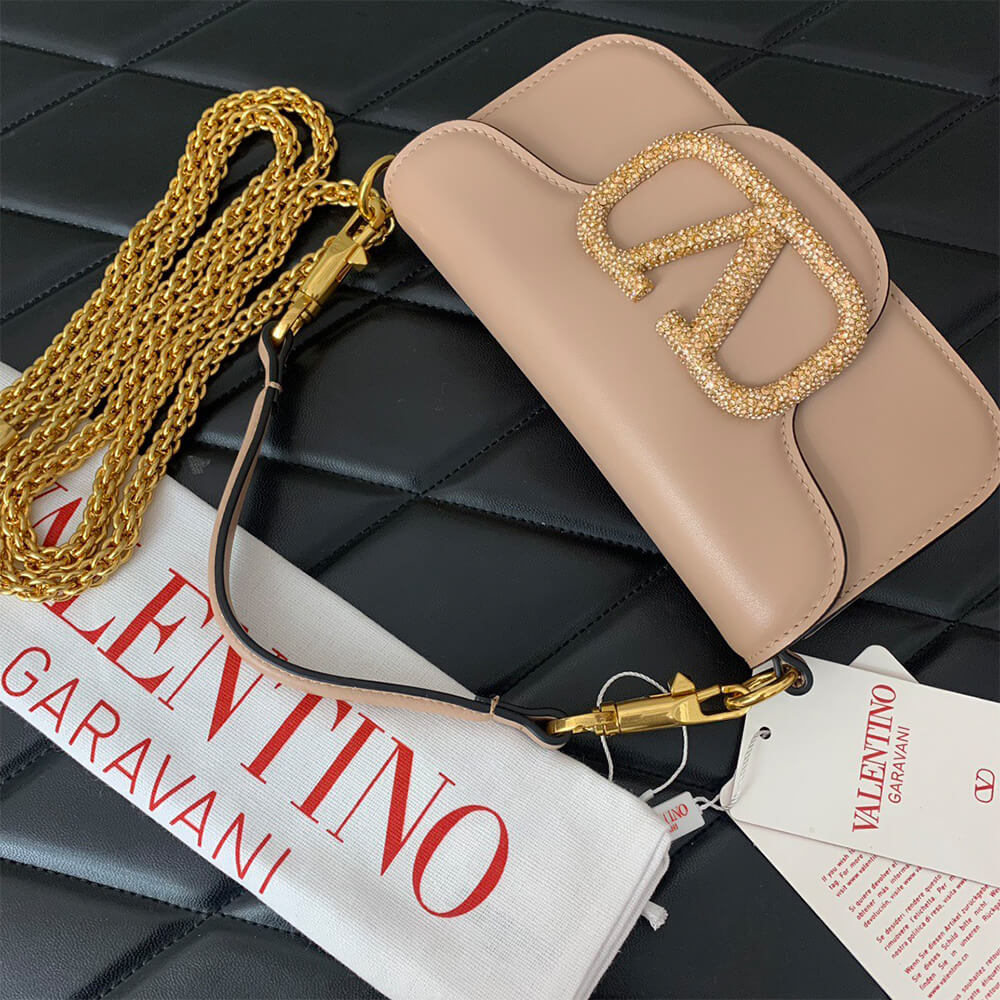 VALENTINO GARAVANI LOCO SMALL SHOULDER BAG WITH JEWEL LOGO(HIGH-END GRADE)