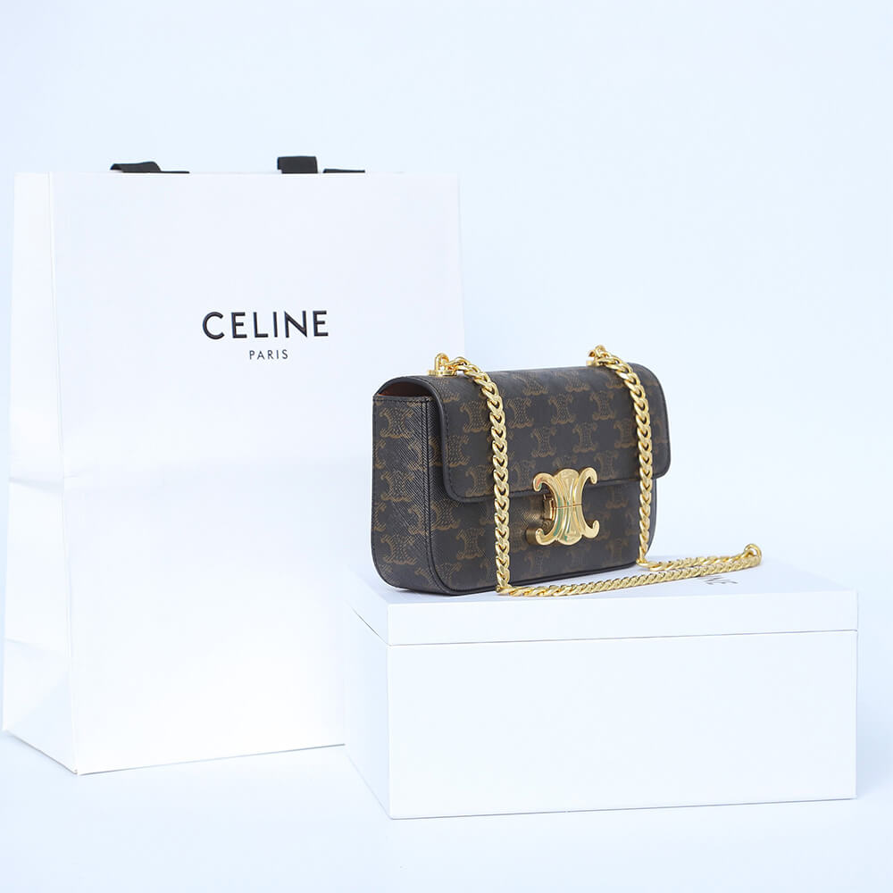 CELINE CHAIN SHOULDER BAG CLAUDE