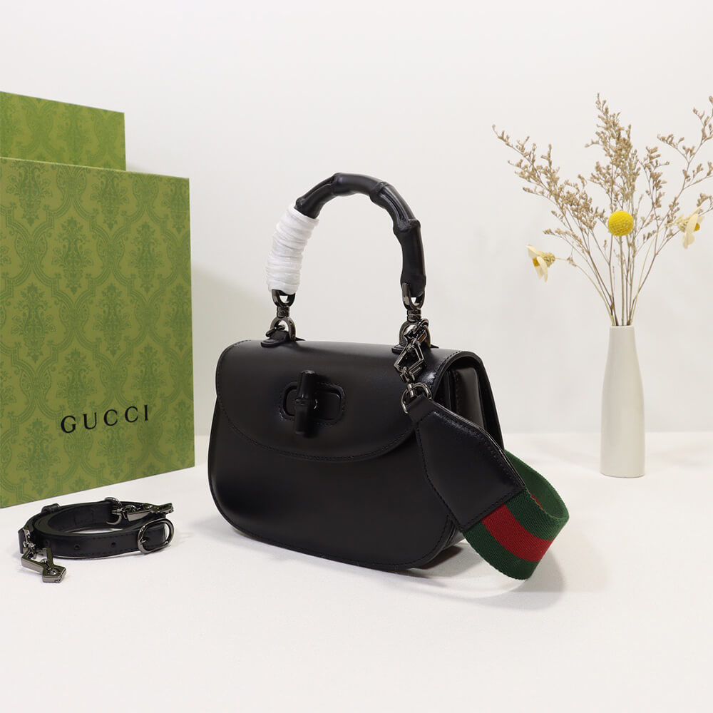 Gucci Bamboo 1947 medium top handle bag(TAX-FREE GRADE)