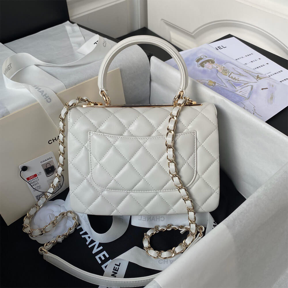 CHANEL Mini Flap Bag with Top Handle(HIGH-END GRADE)