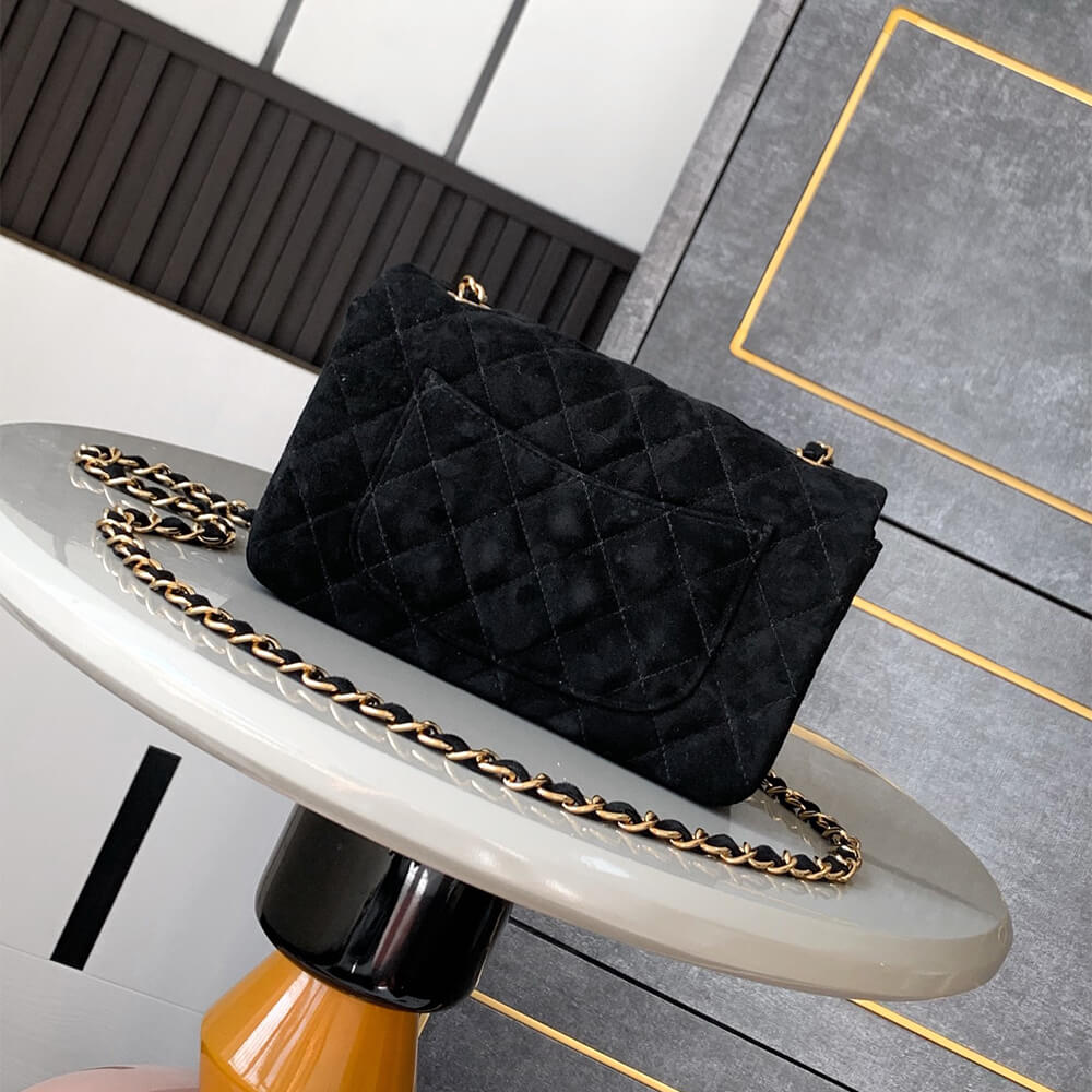 CHANEL SUEDE MINI FLAP BAG(HIGH-END GRADE)