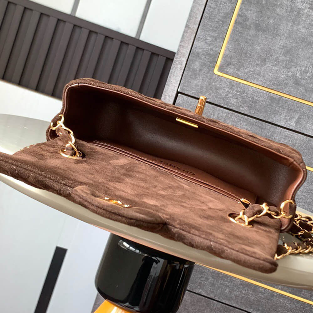 CHANEL SUEDE MINI FLAP BAG(HIGH-END GRADE)