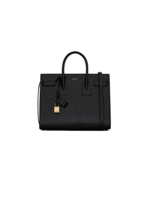 SMALL SAC DE JOUR IN MATTE EMBOSSED CROCODILE LEATHER