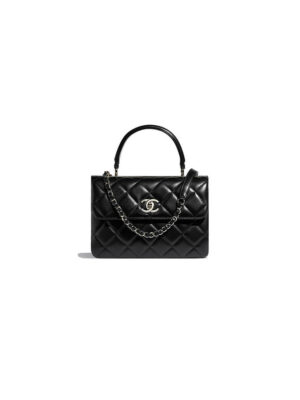 CHANEL FLAP BAG WITH TOP HANDLE
